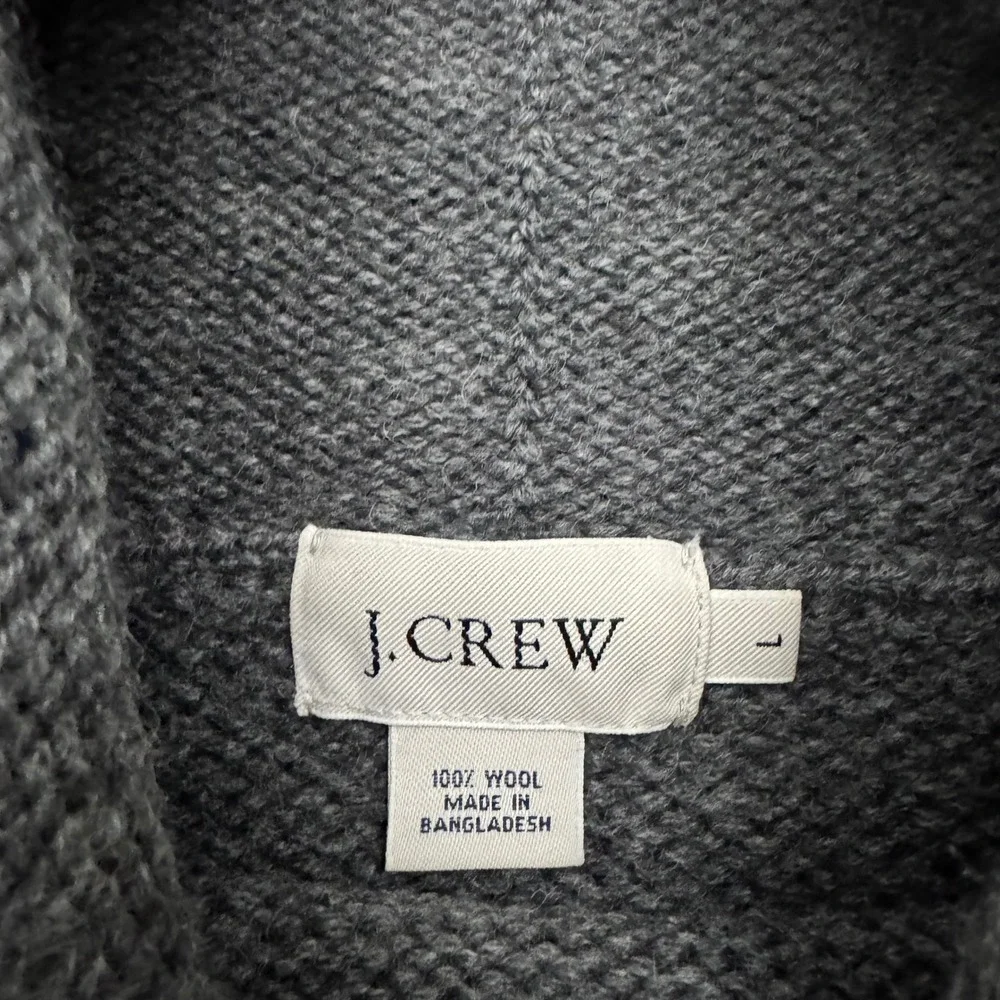 Vintage J Crew Roll Neck Sweater Oarsman Fisherman Wool Knit Pullover L